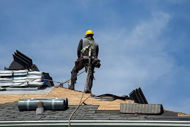 Professional Flat Roof Repair technician working in Brodhead, WI